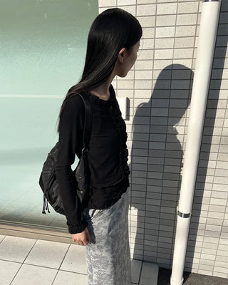 Frill Point Slim Cardigan