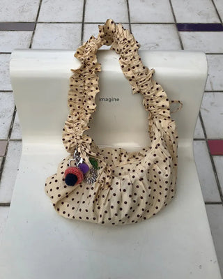 Dot Drawstring Shoulder Bag