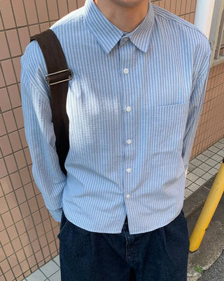 Striped crop shirt