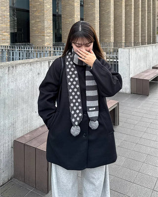 Dot Point Border Scarf