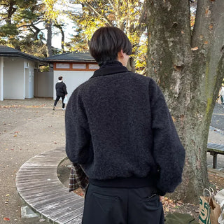 Boa High-Neck Cardigan