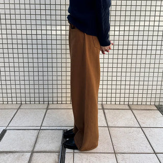 Colored cotton wide-leg pants