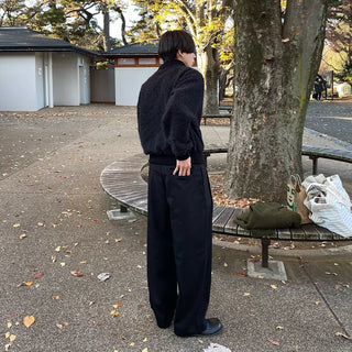 Boa High-Neck Cardigan