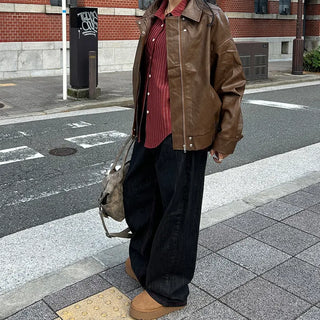 Vintage Wash Leather Jacket
