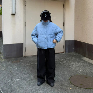 Pintuck Wide Cotton Pants