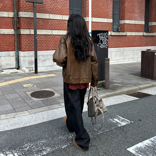 Vintage Wash Leather Jacket