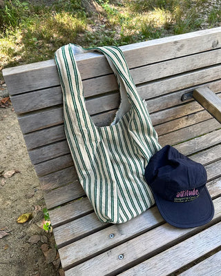 Striped Terry Shoulder Bag