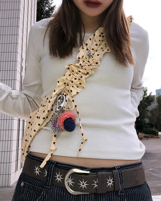 Dot Drawstring Shoulder Bag