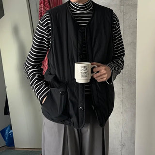 Half-neck striped T-shirt
