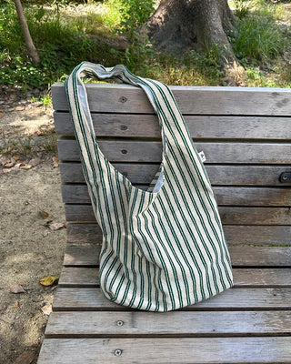 Striped Terry Shoulder Bag