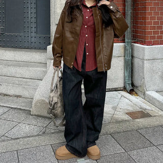 Vintage Wash Leather Jacket