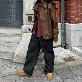 Vintage Wash Leather Jacket