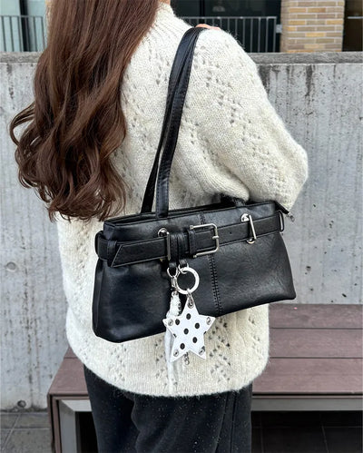 Belt Point Square Shoulder Bag