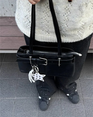Belt Point Square Shoulder Bag