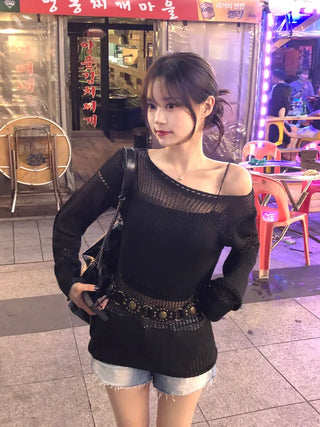 Wave sheer net mesh knit (5 colors)