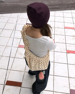 Dot Drawstring Shoulder Bag
