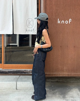 Wide Flare Rigid Denim Pants