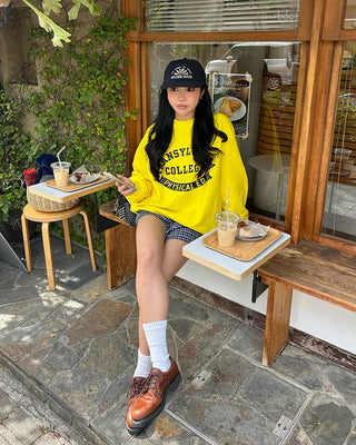 Checked drawstring waist shorts