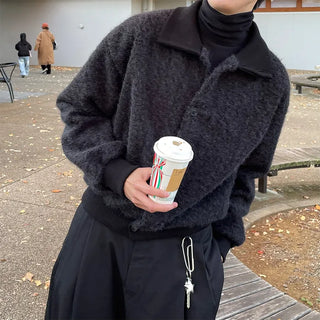 Boa High-Neck Cardigan