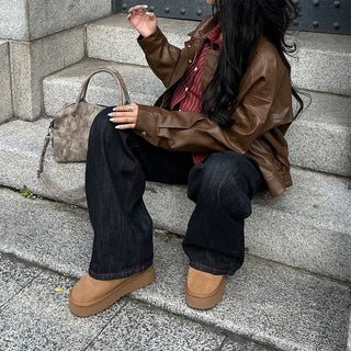 Vintage Wash Leather Jacket
