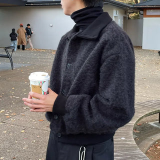 Boa High-Neck Cardigan
