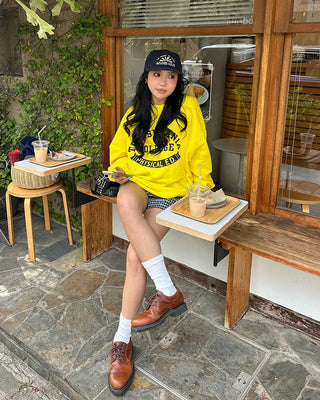 (Unisex) Drop Shoulder Oversized Sweatshirt T-Shirt