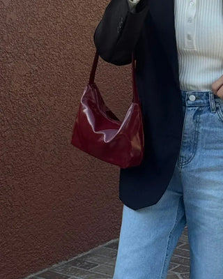 Enamel Shoulder Tote Bag