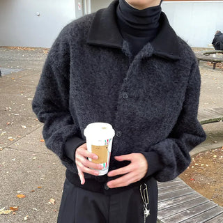Boa High-Neck Cardigan