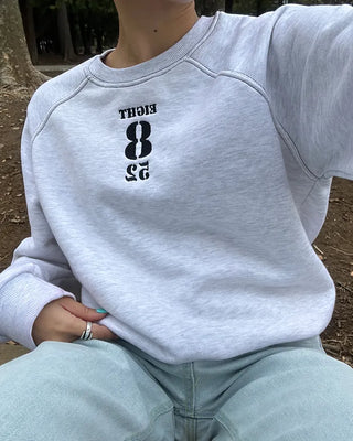 Eight-stitch raglan sweatshirt