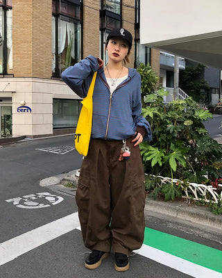 (Unisex) Waist String Balloon Cargo Pants