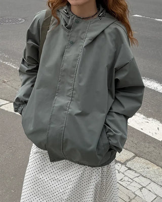Hooded windbreaker