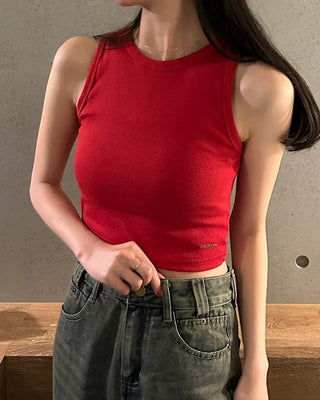 Silverpoint Rib Cropped Sleeveless