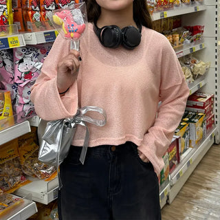 See-through round knit