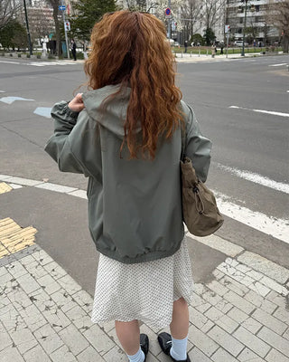Hooded windbreaker