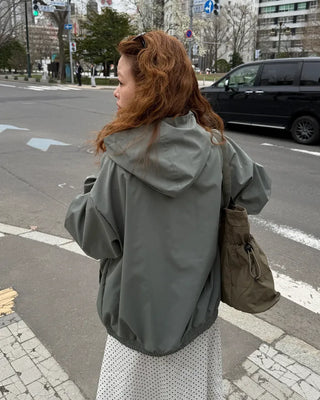 Hooded windbreaker