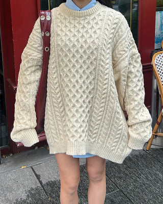 Mixed Twist Oversized Knit Sweater