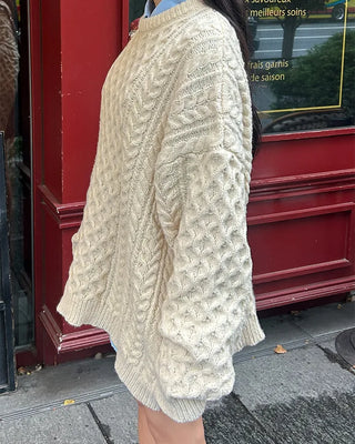 Mixed Twist Oversized Knit Sweater