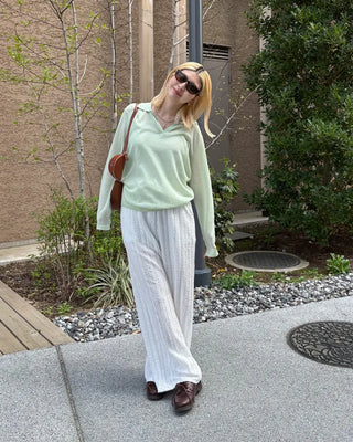 Deep Johnny Color Linen Sheer Pullover