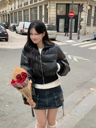 Leather down