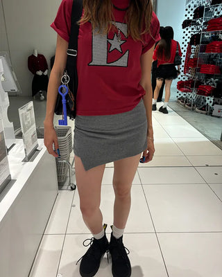 Ester Pattern Patch Half T-Shirt