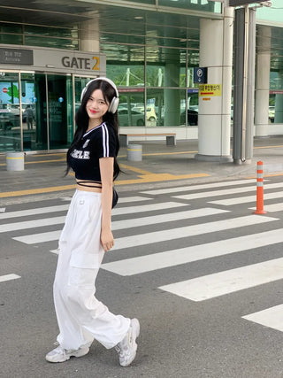 Sporty Cross Cropped T-Shirt (2 colors)
