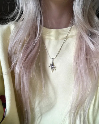 Cubic Star Silver Necklace