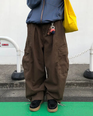 (Unisex) Waist String Balloon Cargo Pants