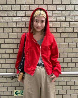 Daily Cropped Hooded Zip-Up