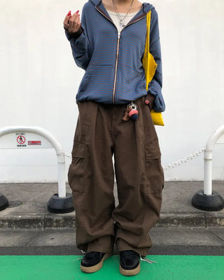 (Unisex) Waist String Balloon Cargo Pants