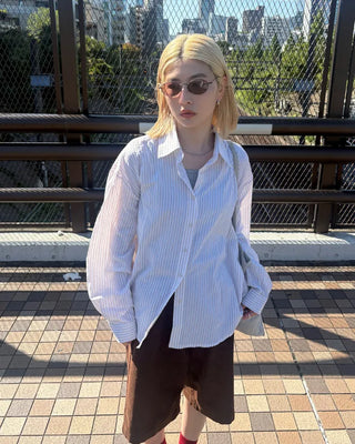 Modern striped long-sleeved shirt