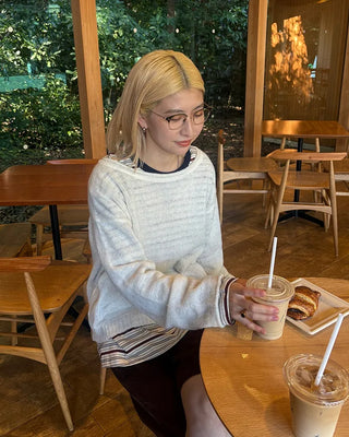 Alpaca sheer oversized knit