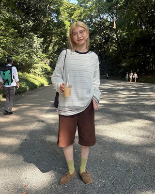 Alpaca sheer oversized knit