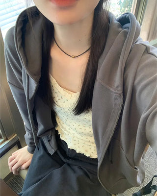 Basic Hooded Double Zip Hoodie