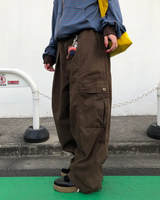 (Unisex) Waist String Balloon Cargo Pants